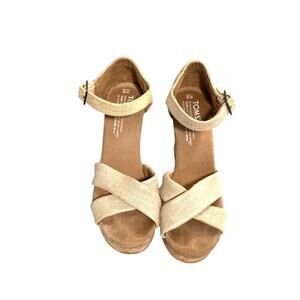 Tom's Womens Shoes Size 6 Wedge Sandals